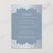 s詳細結婚ヴィンテージダスティブルーシルバーアンティーク エンクロージャーカード (正面)