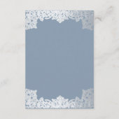 s詳細結婚ヴィンテージダスティブルーシルバーアンティーク エンクロージャーカード (裏面)