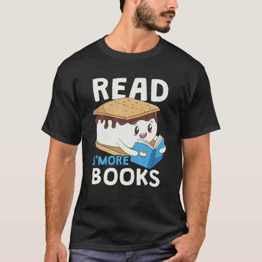 S'読more books Camping Bookworm Boy Cute Librar Tシャツ (正面)