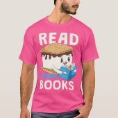 S'読More Books Camping Bookworm Boy Cute Librar Tシャツ (正面)