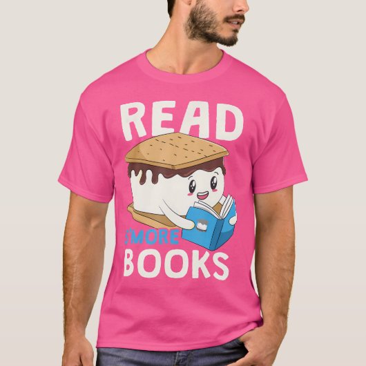 S'読More Books Camping Bookworm Boy Cute Librar Tシャツ (正面)