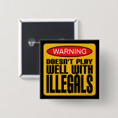 s警告：不正な遊人には 缶バッジ (正面&裏面)