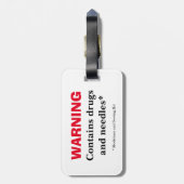 s警告-Drugs & Needles-Medicines & Medicines裁縫キット ラゲッジタグ (裏面縦)