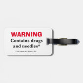 s警告-Drugs & Needles-Medicines & Medicines裁縫キット ラゲッジタグ (裏面横)