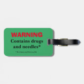 s警告-Drugs & Needles-Medicines & Medicines裁縫キット ラゲッジタグ (裏面横)