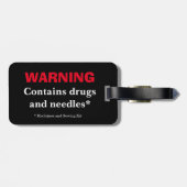 s警告-Drugs & Needles-Medicines & Medicines裁縫キット ラゲッジタグ (裏面横)