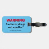 s警告-Drugs & Needles-Medicines & Medicines裁縫キット ラゲッジタグ (裏面横)