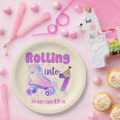 s転が into 7 |ローラスケーター誕生祝い ペーパープレート (パーティー)