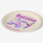 s転が into 7 |ローラスケーター誕生祝い ペーパープレート (アングル)