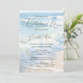 s転が wavesビーチスクリプトお祝いのライフ 招待状 (スタンド正面)