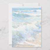 s転が wavesビーチスクリプトお祝いのライフ 招待状 (裏面)