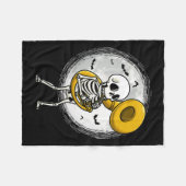 s遊スーシャフォントゥバ楽器ハロウィンバンド フリースブランケット (正面(横))