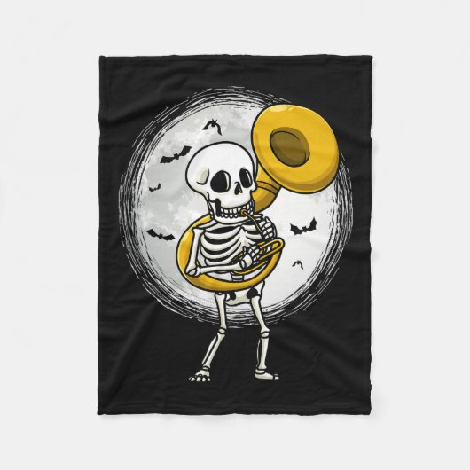 s遊スーシャフォントゥバ楽器ハロウィンバンド フリースブランケット (正面)