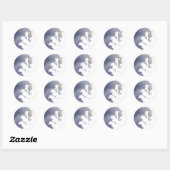 S003 Winter Owlステッカー ラウンドシール (シート)