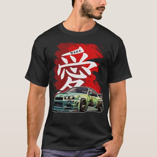 S2漂流ドリフトカー(107) Tシャツ (正面)