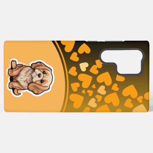 S23とS23+携帯ケースとブルドッグのブルドッグ SAMSUNG GALAXYケース (裏面横)