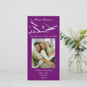 S3シンプル美しい – 鉛直クリスマスフォト・カード シーズンカード (スタンド正面)