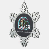 S3Dゲーマー スノーフレークピューターオーナメント (右)