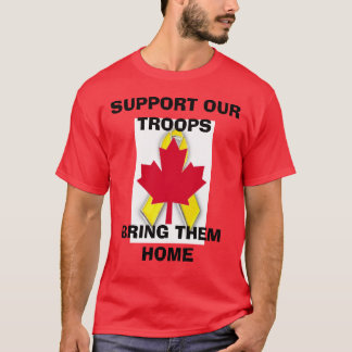 s45new、新しいcanadian.gifは、私達のTROOPSBRIを…支えます Tシャツ