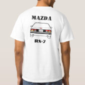 S4、マツダ、RX7、FC3S Tシャツ (裏面)