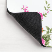 "S"のアルファベットのカスタムでカラフルな花のマウスパッド マウスパッド (コーナー)