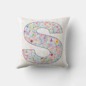 "S"のモノグラムのな装飾用クッション クッション (裏面)