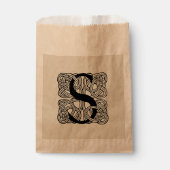 「S」のレトロなケルト結びのイニシャルマーク フェイバーバッグ (正面)