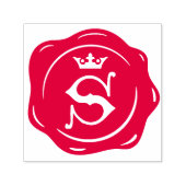 S -アンティークワックスシールゴシック王冠イニシャル文字 セルフインキングスタンプ (デザイン)