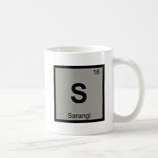 S – サランギ音楽化学周期表記号 コーヒーマグカップ (右)