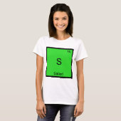 S - サリエリ おもしろ化学元素記号 Tシャツ (正面フル)