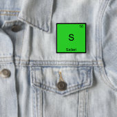 S - サリエリ おもしろ 化学 元素記号 Tシャツ 缶バッジ (インサイチュ)