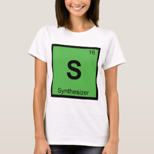 S - シンセサイザーミュージック化学周期表 Tシャツ