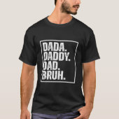 S ダダ ダディ お父さん ブルー 父の日 Tシャツ (正面)