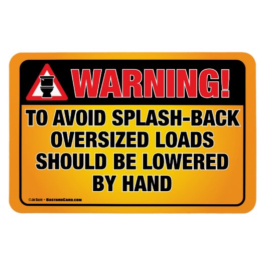 s – バスルーム警告マグネットの跳ね返りを避ける マグネット (横)