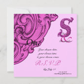 S – パックアルファベット（ピンク） (結婚s) 招待状 (裏面)