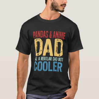 S パンダのアニメお父さん 通常のお父さんみたいだけどさらに Tシャツ