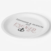 's,ブライダルシャワー,婚約した婚約パーティ ペーパープレート (アングル)