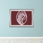 S.メアリエレガントー銀のフ縁どレームのカスタム写真 キャンバスプリント (インサイチュ (ウッドフロア))