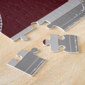 S.メアリエレガントー銀のフ縁どレームのカスタム写真 ジグソーパズル (側面)