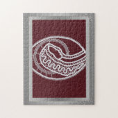 S.メアリエレガントー銀のフ縁どレームのカスタム写真 ジグソーパズル (縦)