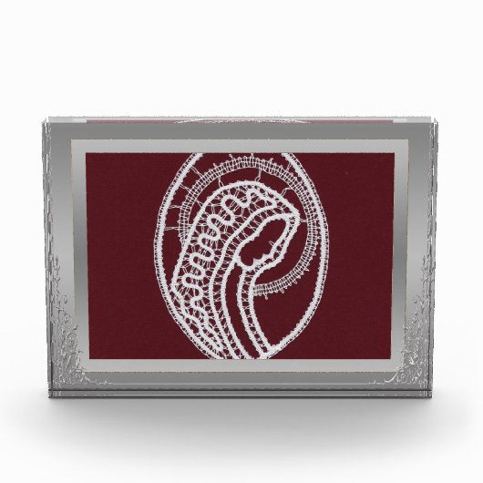 S.メアリエレガントー銀のフ縁どレームのカスタム写真 フォトブロック (正面)