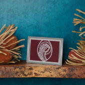 S.メアリエレガントー銀のフ縁どレームのカスタム写真 フォトプラーク (側面)