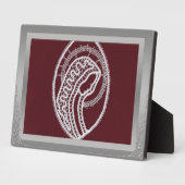 S.メアリエレガントー銀のフ縁どレームのカスタム写真 フォトプラーク (側面)