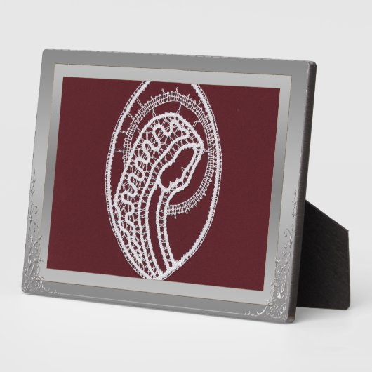 S.メアリエレガントー銀のフ縁どレームのカスタム写真 フォトプラーク (側面)