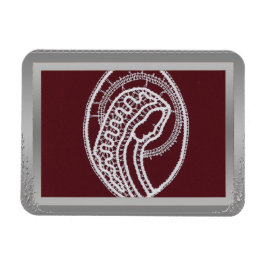 S.メアリエレガントー銀のフ縁どレームのカスタム写真 マグネット