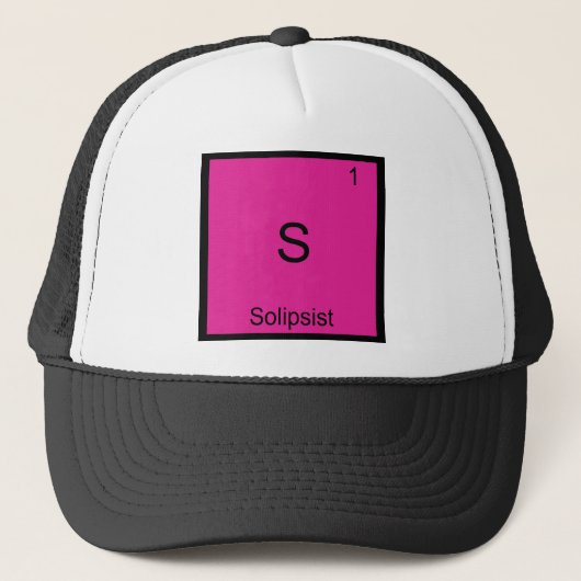 S - 主我主義者 おもしろ 化学 元素記号 Tシャツ キャップ (正面)