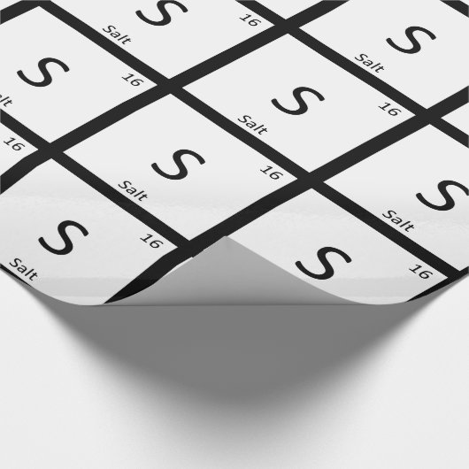S – 塩化学周期表要素記号 ラッピングペーパー (角)