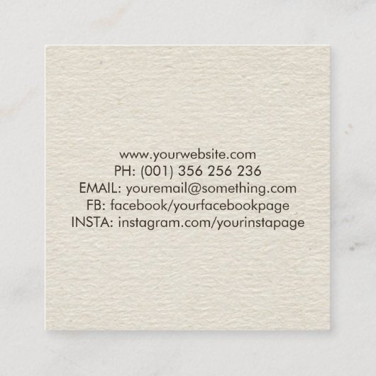 s 救済Hands Tree – 水色葉 スクエア名刺 (裏面)