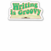 s 書Is Groovyレトロ作家デザイン シール (正面)