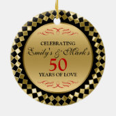 s-祝金ゴールド・ダイヤモンドと赤い渦巻き セラミックオーナメント (裏面)